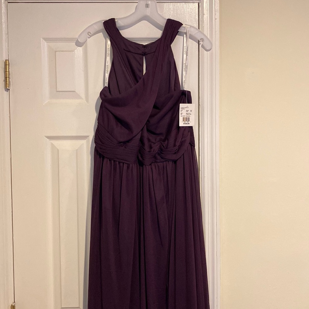 David’s Bridal crisscross high-neck mesh bridesmaid dress NEVER WORN OR ALTERED